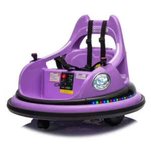 12V Ride On Bumper Car For Kids,Electric Car For Kids,1.5-5 Years Old,W/Remote Control, LED Lights, Bluetooth & 360 Degree Spin, Vehicle Body With Anti-Collision Paddingfive-Point Safety Belt,2Wd