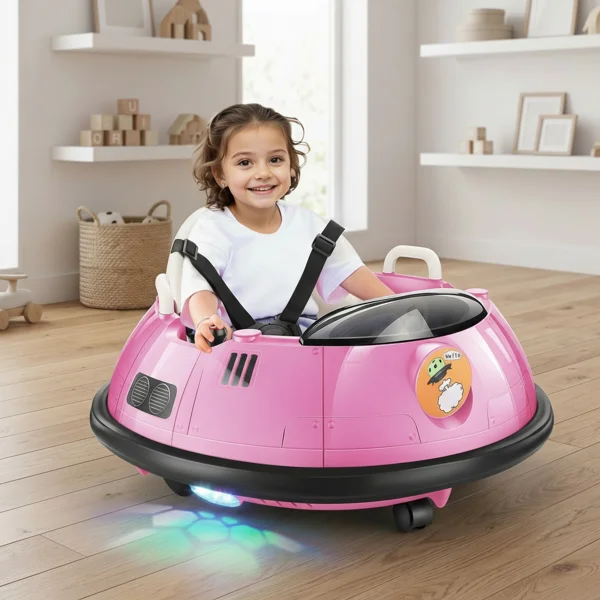 12 Volt Baby Bumper Car Battery Powered Ride-on Toy with Remote Control - Image 2