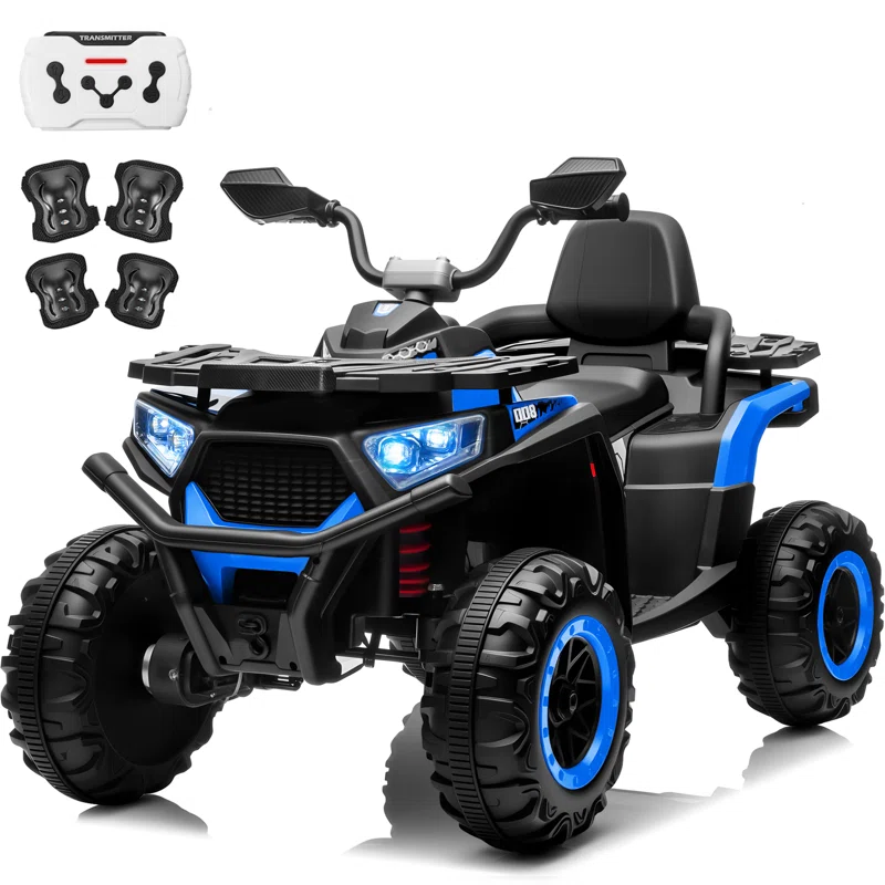 800W Kids Electric ATV – Bluetooth Music, All-Terrain, Dual Mode, Safety Protection, Gift For Ages 3-8