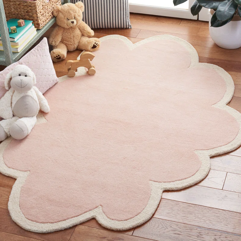 Safavieh Kids 913 Cloud Hand Tufted Wool Solid Color Rug
